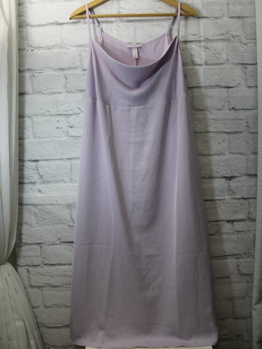 Isabel Maternity Medium Lavender Cowl Neck Sleeveless Slip Dress Summer Dressy